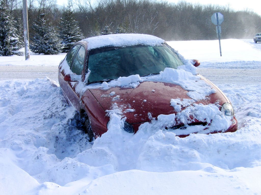 car in a snow