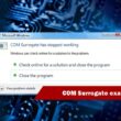 Error COM Surrogate Has Stopped Working