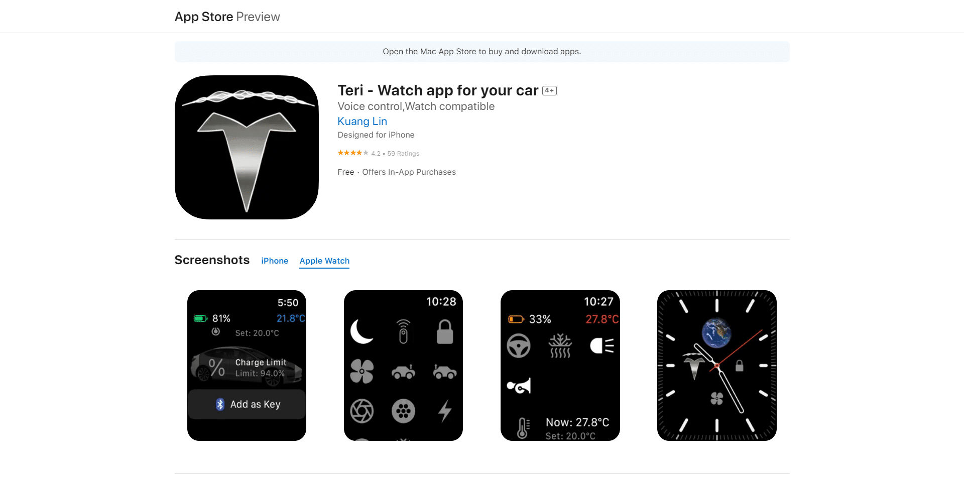 Teri - Watch app for your car