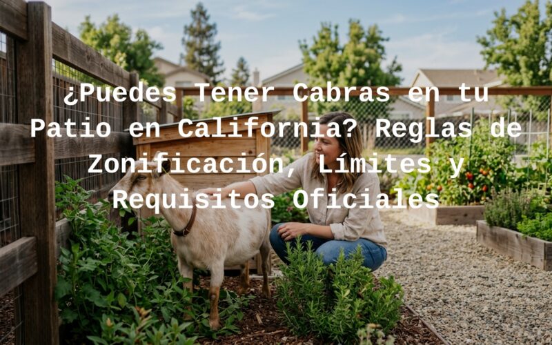 goat ownership laws in California